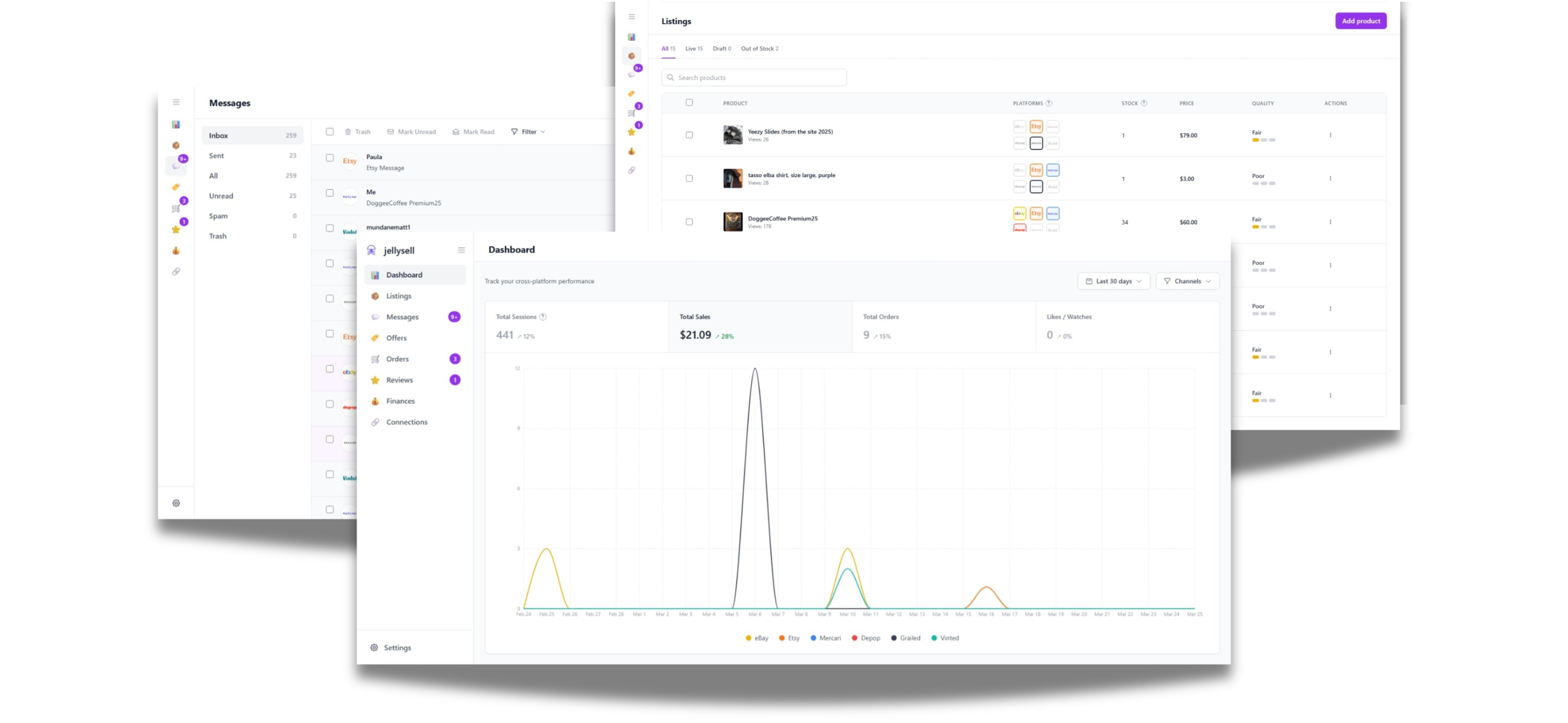 JellySell Dashboard Demo